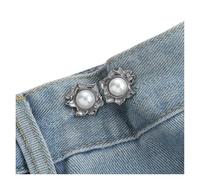 Bouton Serre Taille Pantalon Lot de 3 broches tendance en alliage for serrer la taille, boutons pression réglables, accessoires détachables for jeans(Black)