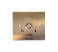 Bouton Sonore + Led Monté Sur Façade Inox 100X100 Pour Pot Diam 65 - COMELIT BP/308L-60