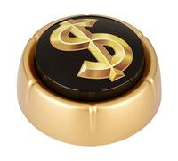 Bouton sonore pour caisse enregistreuse | Fait un bruit d'argent extra fort | Base brillante dorée | Cadeau amusant | Article de bureau pour les ventes et les entrepreneurs Écrou Piles incluses