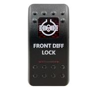 bouton start/stop Interrupteur à bascule rouge SPST 5 broches ON/OFF et DPDT 7 ON, compatible avec voiture, bateau, IP66, NARVA, Carling, style ARB(Front Diff Lock)