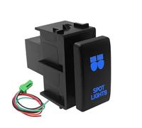 bouton start/stop Interrupteur à bouton-poussoir LED bleu 12 V pour feux arrière, compatible avec Nissan Navara D40 Patrol X-Trail T31 Pathfinder R51(Spot lights)