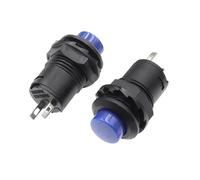 bouton start/stop Interrupteur à bouton-poussoir réinitialisation automatique DS-428/427, 5/20/100 pièces, bouton rond autobloquant de 12 mm(Blue,Self Reset,100PCS)