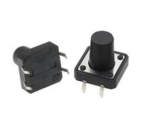 bouton start/stop Lot de 10 interrupteurs tactiles verticaux 12 x, micro-interrupteurs électroniques à réinitialisation automatique 4 broches(K020k010-12mm)