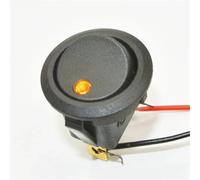 bouton start/stop Lot de 5 interrupteurs à bascule ronds ON/OFF 12 V, étanches, avec lumière LED et luminescence(Yellow 5pcs)