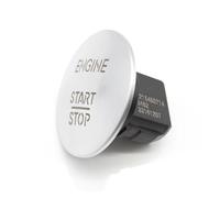 Bouton Start Stop Voiture Interrupteur Démarrage Moteur Poussoir Pour Mercedes Pour Benz Toutes Séries W204 W205 W251 W221 W176 W166 Commutateur de commande de fenêtre(Argent 1 pièce)