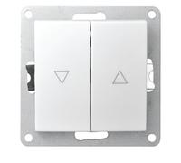 Bouton store FLAIR blanc, 250V~/10A, encastré