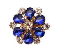 Bouton Strass Boutons en cristal métal de 25 mm for veste cardigan cousue à la main avec bouton strass et poignée pour les Vêtements(Antique silver)