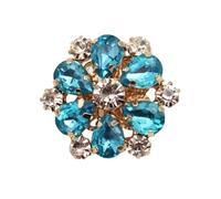 Bouton Strass Boutons en cristal métal de 25 mm for veste cardigan cousue à la main avec bouton strass et poignée pour les Vêtements(Multi-Colored)