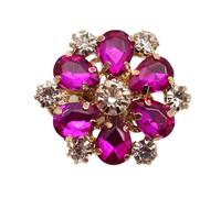 Bouton Strass Boutons en cristal métal de 25 mm for veste cardigan cousue à la main avec bouton strass et poignée pour les Vêtements(Antique Copper)