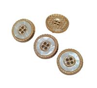Bouton Strass Pour Femme 18/20/23/25MM Multicolore Métal 4 Boutons De Vêtements Mode Décor Strass Bouton Makers Artisanat DIY(1st,23mm 6pcs)