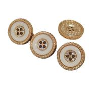 Bouton Strass Pour Femme 18/20/23/25MM Multicolore Métal 4 Boutons De Vêtements Mode Décor Strass Bouton Makers Artisanat DIY(3rd,25mm 6pcs)