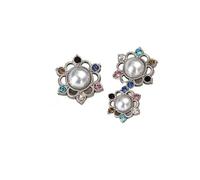 Bouton Strass Pour Femme Boutons à tige en strass multicolores 18/23/25 mm for vêtements, accessoires de couture, bouton mode élégant for femmes, manteau, bricolage(Silver,23mm 6pcs)