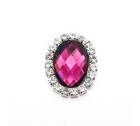 Bouton Strass pour Femme Boutons métalliques ovales en strass à dos plat, 10 pièces/ensemble, 20mm x 25mm, for Invitation de mariage, décoration couture, accessoires acrylique(Color 27)