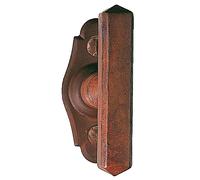 Bouton sur platine Bellac en fer rouillé martelé - BOUVET - BO48PC30E