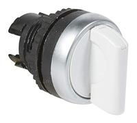 Bouton tournant non lumineux à manette grise - 3 positions fixes 45° - IP69