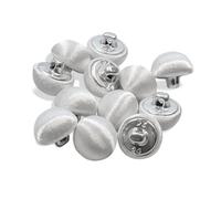 Bouton Tuxedo 24 L Tige de couture avec revêtement satiné 15 mm blanc