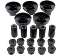 Bouton universel noir multi-axes par 5 - cuisiniere Noir G