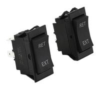 Bouton Vitre Voiture Interrupteur Fenêtre KCD2-7 À Bascule 12 V RET EXT Modifié Interrupteur Instantané À Double Réinitialisation À 6 Broches Bouton Commande D'expédition(6 Pin 3 Speed)