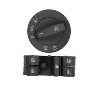 Bouton Vitre Voiture Pour MK5 Pour G&olf 5 6 Pour T&iguan Pour Passat B6 CC Pour Caddy Bouton Commande Phare Fenêtre Interrupteur(Color 2pcs)