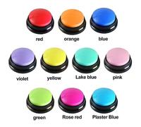 Bouton vocal enregistrable 10 couleurs / 30 secondes d'enregistrement vocal / Buzzer d'entraînement vocal pour animaux de compagnie