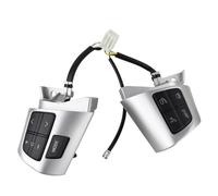 Bouton volant multifonction 84250-02230 8425002230 Pour Toyota Pour Corolla Wish Pour Rav4 Altis Voiture Volant Commande Bouton Régulateur Vitesse Commutateur(Sliver)