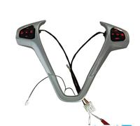 Bouton Volant Multifonction Boutons Régulateur Vitesse Voiture Avec Cadre + Fil, Rétro-éclairage Bleu/rouge Bouton Volume Volant Pour Ford Pour Fiesta 2013 - 2015(RED - 1 SET)