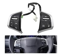 Bouton volant multifonction Pour Isuzu D-Max, Pour Chevy D-Max 2019 Et Pour Trailblazer 2014 : Bouton Régulateur Vitesse Et Volume Audio Au Volant(Silver Black)