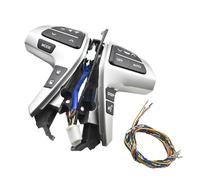 Bouton volant multifonction Pour Toyota Hilux 2011-2015 : Boutons De Commande Audio Bluetooth Pour Téléphone Au Volant Avec Câble 84250-0E220 84250-0K020(Silver-black Switch)