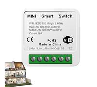 Bouton WiFi Intelligent Connecté - avec Fonction Minuterie Module de Commande à Distance,Commande d'Éclairage Intelligente | pour Cuisine, Chambre à coucher, Salon, Ventilateur, Chauffe-eau, Climatise