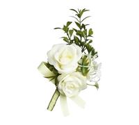 Boutonnier Blanc Pour Homme,Fleurs À L'Œillet Témoins | Boutonnier Mariage - Pour Les Demoiselles Danses De Fin D'Année Séance Photographique Adieu À La Cérémonie Fête Dîner Formelle, riferimento