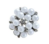 Boutonnière avec perles étincelantes et strass - Accessoire de vêtements idéal pour un usage quotidien ou une célébration