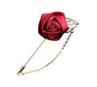 Boutonnière en soie pour homme - Pour diverses occasions - Pour cérémonie de mariage et bal de fin d'année, accessoires de photographie - Fleur de corsage en soie pour mariage, taille unique, Comme