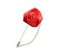 Boutonnière en soie pour homme - Pour diverses occasions - Pour cérémonie de mariage et bal de fin d'année, accessoires de photographie - Fleur de corsage en soie pour mariage, taille unique, Comme