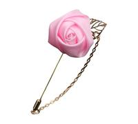 Boutonnière en soie pour homme - Pour diverses occasions - Pour cérémonie de mariage et bal de fin d'année, accessoires de photographie - Fleur de corsage en soie pour mariage, taille unique, Comme