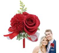 boutonnière pour Mariage: Corsage de, à l'œil pour le marié et le témoin avec artificiel, pour la cérémonie de mariage, anniversaire, dîner formel