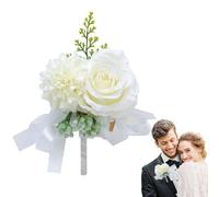 boutonnière pour Mariage: Corsage de, à l'œil pour le marié et le témoin avec artificiel, pour la cérémonie de mariage, anniversaire, dîner formel