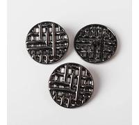 boutons， 10 Pcs 30mm Metal Buttons Fashion Decorative Button for Shirt Coat Sewing Accessories(Black)