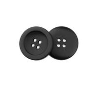 Boutons 10 pièces 18/23/25/28/30MM résine colorée boutons ronds à 4 trous accessoires de couture, Noir, 28mm 10 pièces