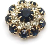 Boutons 5 Boutons En Métal Strass Fleur 20mm, Accessoires Décoratifs for Robe De Mariée, Couture Mariage Faits À La Main, Bricolage for Vêtements(Color 14)