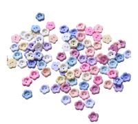 Boutons 50/100/200Pcs 8mm Mini Resin Flower Shape 2-Hole Doll Clothes Buttons For DIY Baby Sewing Handcraft(13 Ginger,100pcs)