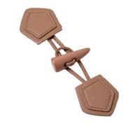 Boutons à bascule en cuir et corne, Boutons de fermeture à bascule en corne cuir PU multicolore 16,5-18 cm paquet 6(Brown,16.5CM)