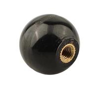 Boutons à bille filetés Boutons de poignée à boule ronde noire, 5 pièces, bouton de levier en bakélite M5/M6/M8/M10/M12, remplacement de Machine-outil(M12x40)