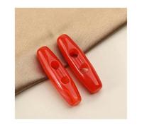 Boutons à coudre Bouton Ovale En Corne À Bascule Résine Multicolore 31 Mm/39 Mm for Cardigans Et Tricot(Red,39mm)