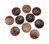 Boutons à coudre Boutons De Noix Coco Vintage Couture Ronds En Bois 2 Ou 4 Trous 11-44mm Multicolore 1/3/5 Pièces(2 Holes 44mm 10Pcs)