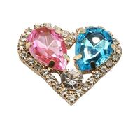 Boutons à coudre Crystal, Boutons strass amour bricolage vêtements robe de mariée accessoires multicolore(Color 5)