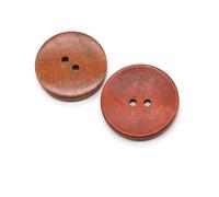 Boutons à Coudre Lot de 10 boutons ronds en bois à 2/4 trous 38 mm for vêtements, manteaux, décorations DIY, accessoires couture, 5 couleurs option(TYPE-I,10pcs 34mm)