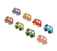 Boutons à Coudre Voiture en Bois, 100pcs, Boutons Décoratifs