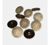 Boutons à œillets plats en métal - Couleur laiton mat - 10 mm, 15 mm, 18 mm, 20 mm, 23 mm ou 25 mm (10 pièces) (25 mm)