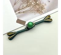 Boutons à nouer chinois pour manteaux chinoises, 5 boutons en perles de jade multicolores 8 cm, motif queue d'hirondelle, avec un seul mot(Dark Green+Gold)