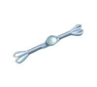 Boutons à nouer chinois pour manteaux chinoises, 5 boutons en perles de jade multicolores 8 cm, motif queue d'hirondelle, avec un seul mot(Sky Blue+White)